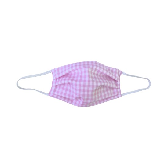  Adult Gingham-Print Pleated Cloth Face Mask
