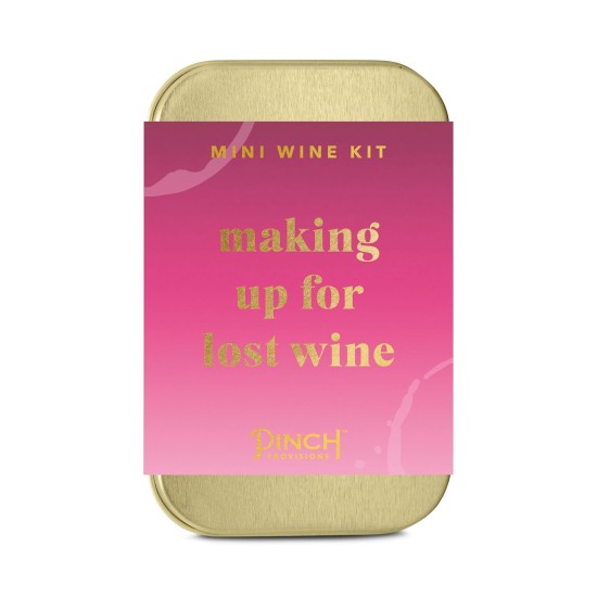  Mini Wine Night Kit, Includes 5 Must-Have Emergency Essential Items for Weekend Plans, Funny Portable Box Kit, Ideal Gift for Bachelorette and Birthday Parties, Pink, 4 x 2.5