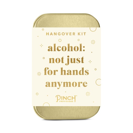  Not Just For Hands Anymore Hangover Kit, Includes 6 After-Party Emergency Essential Items, Small Portable Pouch, Ideal Gift for Friends, Ivory, 4 x 2.5