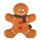  Holly Jolly Gingerbread Man Dog Toy, Brown, 7.9”