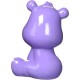  Precious Paws Hippo Ceramic Bank, Purple,5 x 5 x 8