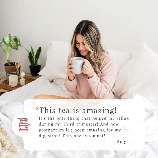 Rae’s Roots Belly Soothing Adaptogen Tea For New & Expecting Mothers – Supports Healthy Digestion – Calms Stomach – Gut Health – Made with Tulsi, Chai, and Rooibos – Caffeine Free, Organic, & Non-GMO – Pack of 16 Tea Bags