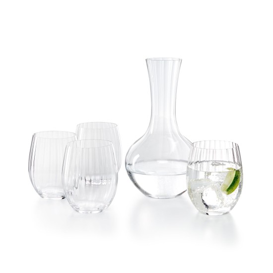  Cold Drink Glasses, Set of 4 and Decanter