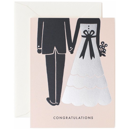 . Wedding Congratulations Card, 5.75″ x 4.63″, Multi