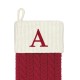 ® Large Red Knit Monogram Stocking, E