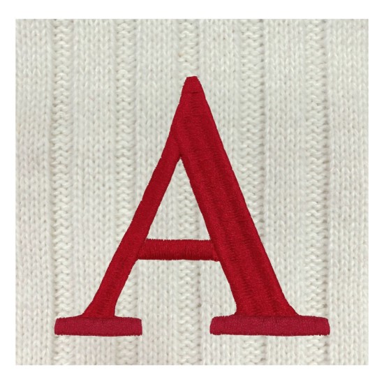 ® Large Red Knit Monogram Stocking, S
