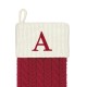 ® Large Red Knit Monogram Stocking, W