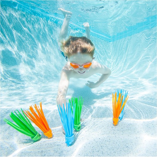  SquiDivers Kids Pool Diving Toys, 3 Pack, Bath Toys & Pool Party Supplies for Kids Ages 5 and Up