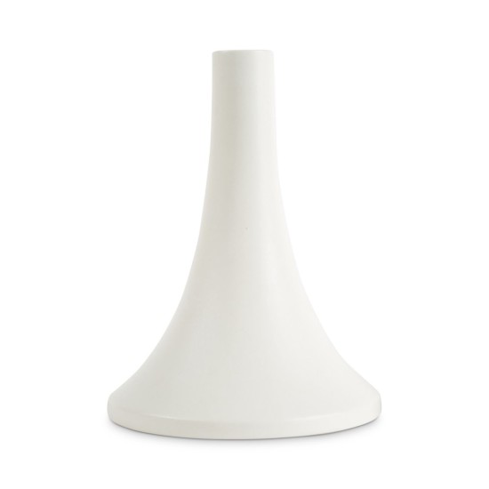  Tall Ceramic Grand Taper Candleholder, White