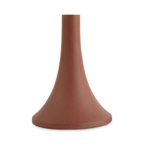  Tall Ceramic Grand Taper Candleholder, Brown
