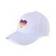  Rainbow Heart Baseball Cap, White