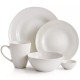  Ceramic Bone China Dinnerware Sets, White, 20-Piece