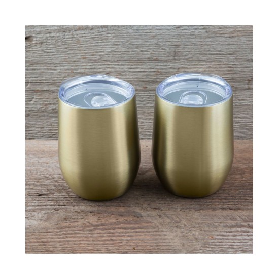  By Cambridge Insulated 12 Oz Wine Tumblers, Set of 2