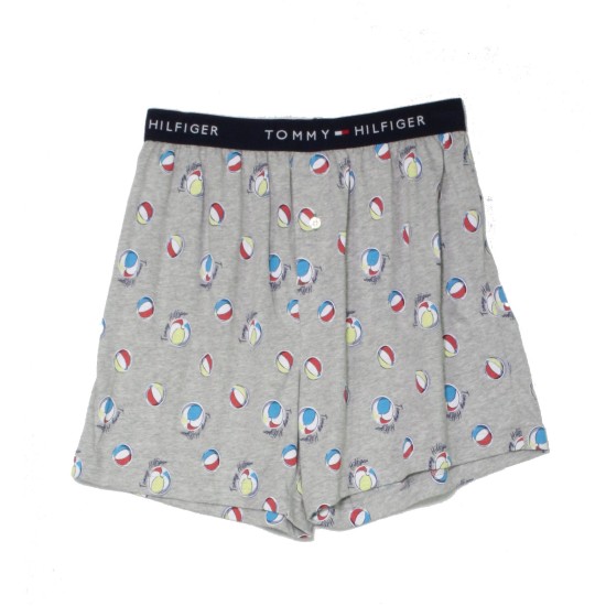 Tommy Hilfger Mens Underwear Small Boxer Brief Logo Print Gray