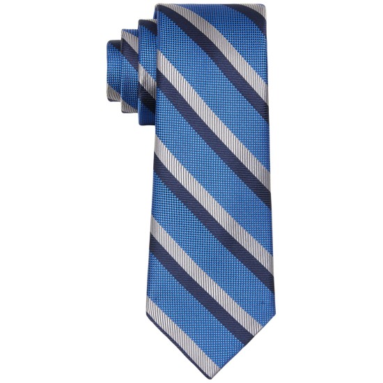  Men’s Diagonally Striped Ties, Navy