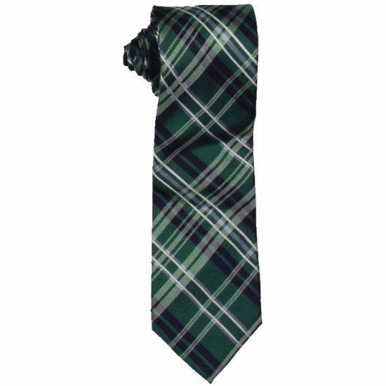  Men’s Plaid Perfection Classic Neck Tie Silk, Green