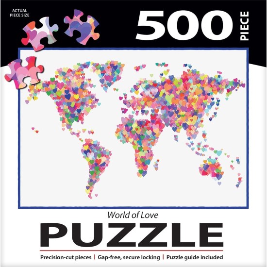  500 Pc. Puzzle World Love