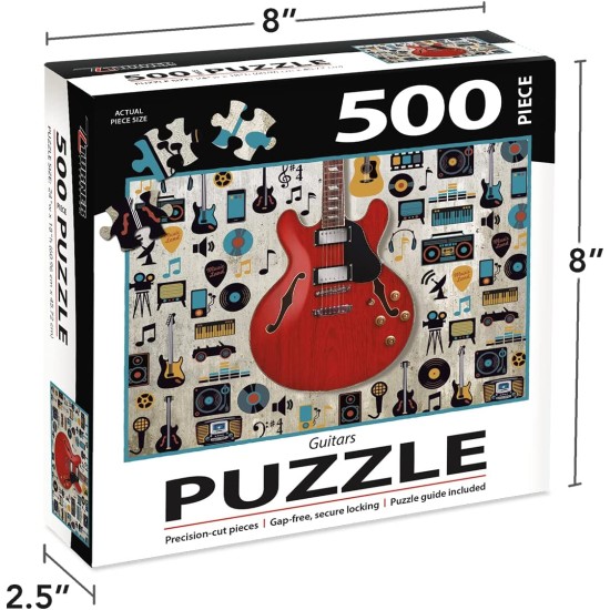  500PC Puzzle Guitars, Multi