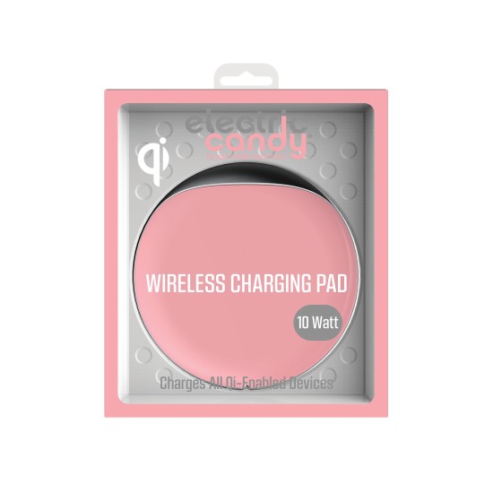  Electric Candy 10W Wireless Charging Pad, Pink