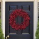  28″ Artificial Red Berry Wreath. Incorporate a pop of Color into Your Holiday Decorating Projects with red Berries. This Wreath is Indoor and Outdoor Safe.