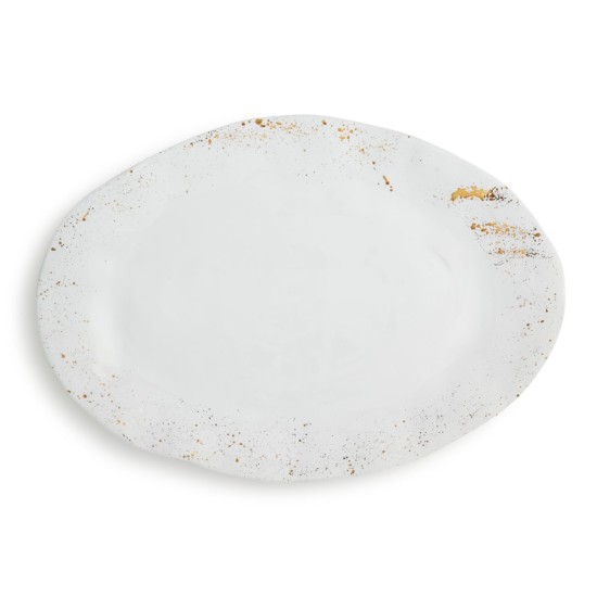 Vietri Gold Splatter Dinner Plate