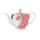  Butterfly Bloom Teapot, White/Pink, 12.5 oz.