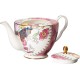  Butterfly Bloom Teapot, White/Pink, 12.5 oz.