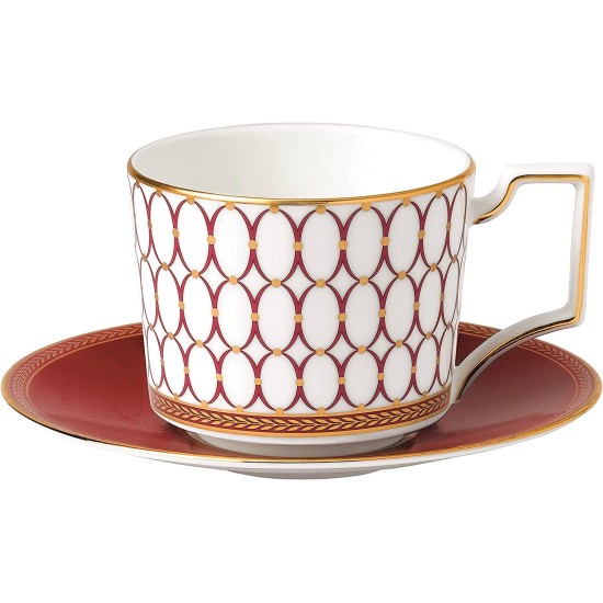  Renaissance Tea Saucer (Red)