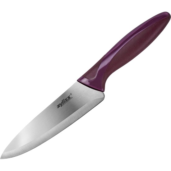  Utility Paring Kitchen Knife with Sheath Cover, 5.5-Inch Stainless Steel Blade, Purple