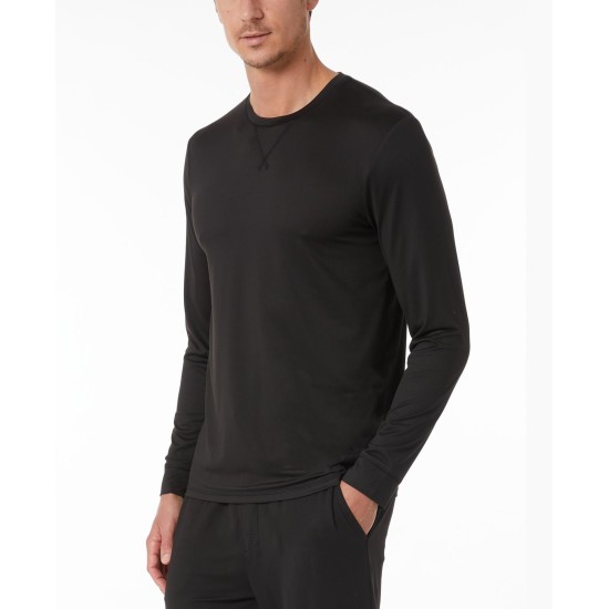  Mens Top Notch Long-Sleeve T-Shirts, Black, Medium