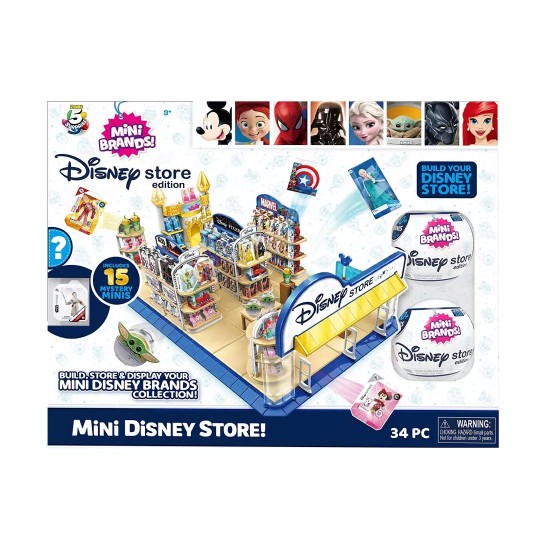 5 Surprise Mini Brands! Mini Disney Store Playset