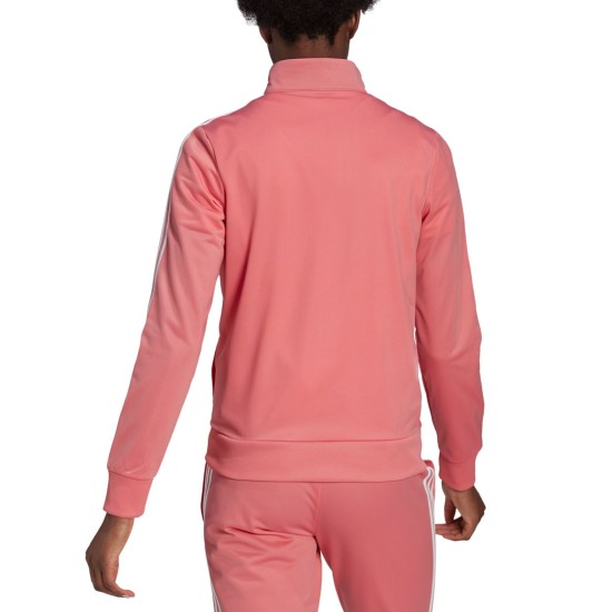  Women’s Essential 3-Stripe Tricot Track Jacket, Hazy Rose, Large
