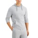  Mens Moisture-Wicking Pajama Hoodies, Light Gray, Small
