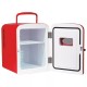  Portable Retro 6 Can Mini Personal Beverage Refrigerator, EFMIS129, Red