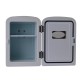  Portable Retro 6 Can Mini Personal Beverage Refrigerator, EFMIS129, Black