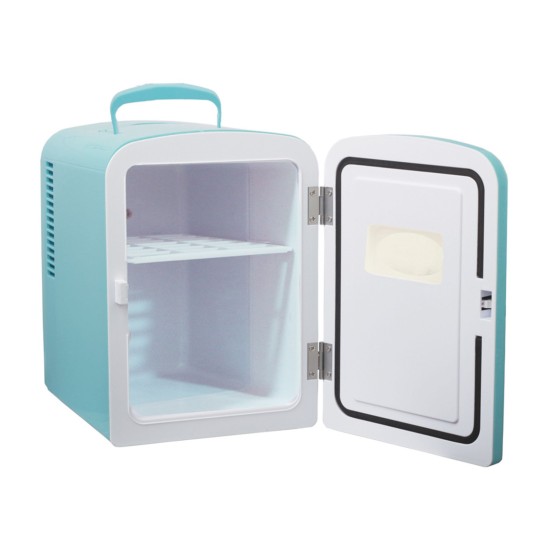  Portable Retro 6 Can Mini Personal Beverage Refrigerator, EFMIS129, Blue
