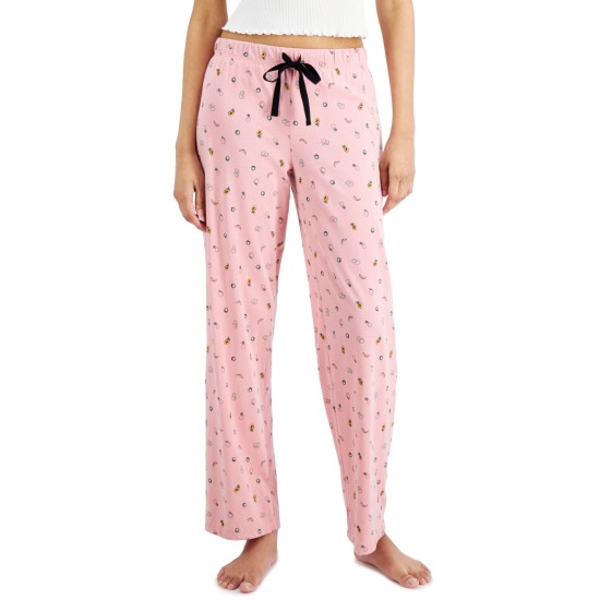  Women's Printed Pajama Pants, Pink, X-Small