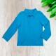  Baby Boys Solid Cargo Polo Peruvian Cotton T-Shirt – Long Sleeve, Polo Neck With 3 Buttons, Williamsburg Blue, 18-24M