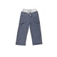  Boys Casual Denim-Looking Pants – Knee Patches, Soft Cotton, Pull-On/Drawstring Closure, Dark Denim, 2