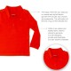  Boys Solid Cargo Polo Peruvian Cotton T-Shirt – Long Sleeve, Polo Neck With 3 Buttons, Auburn, 2