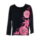  Girls Flowers Graphic Printed Peruvian Cotton T-Shirt – Long Sleeve, Frill Crewneck, Winters Nights, 3