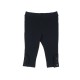  Toddler Baby Girls Frilled Leggings – Peruvian Pima Cotton, Elastic Waist, Pull-On, Solid Colors, Midnight, 2