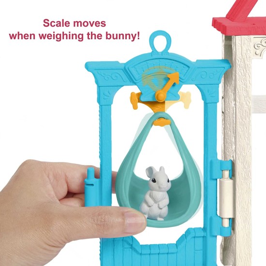  Spirit Lucky’s Foal Nursery Playset with Lucky Doll (7 in), Caretaking Area, Scale, Mobile, Hoof-Activated Cradle, Bunny Crate, 4 Animal Figures, Feeding Treats, Great Gift for Ages 3 Years Old & Up