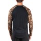  Mens Kaede Printed Colorblocked Raglan Sleep T-Shirt, Charcoal, X-Large