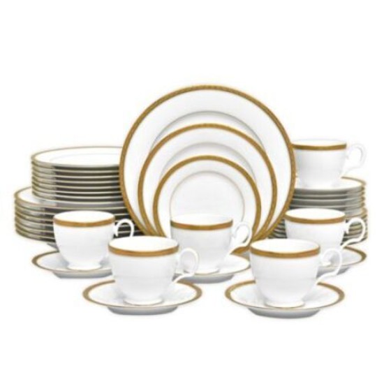  Charlotta Gold 60-Piece Value Set in White