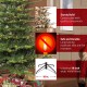  7.5ft  Pre-Lit Flocked Slim Montville Spruce Artificial Christmas Tree, Green