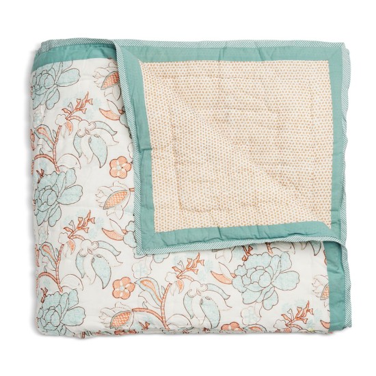 Roller Rabbit Thea King Quilt, Green