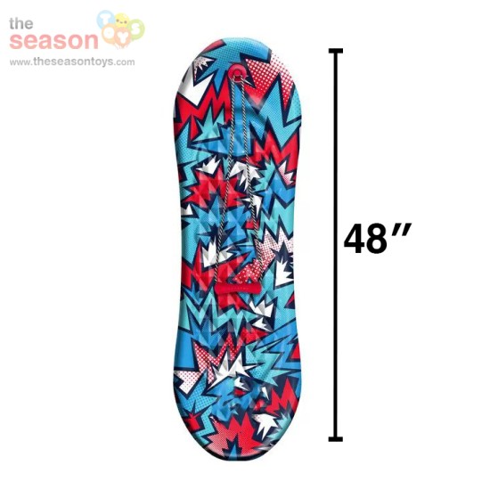 48″ Kids’ Foam Snowboard Soft Winter Sled for Kids, 3 Pack - Blue