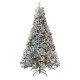 7.5′ Pre-Lit Heavily Flocked Pine Medium Artificial Christmas Tree – Clear Light
