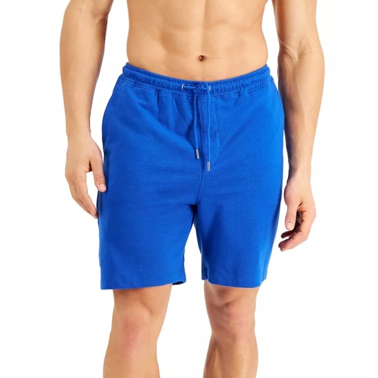  Men’s Moisture-Wicking Pajama Shorts, Blue, Medium